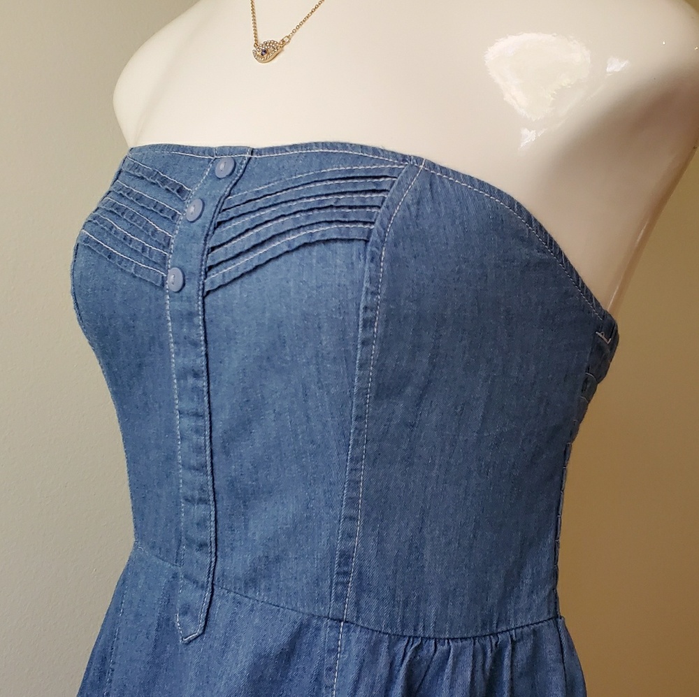 Demin Strapless Dress